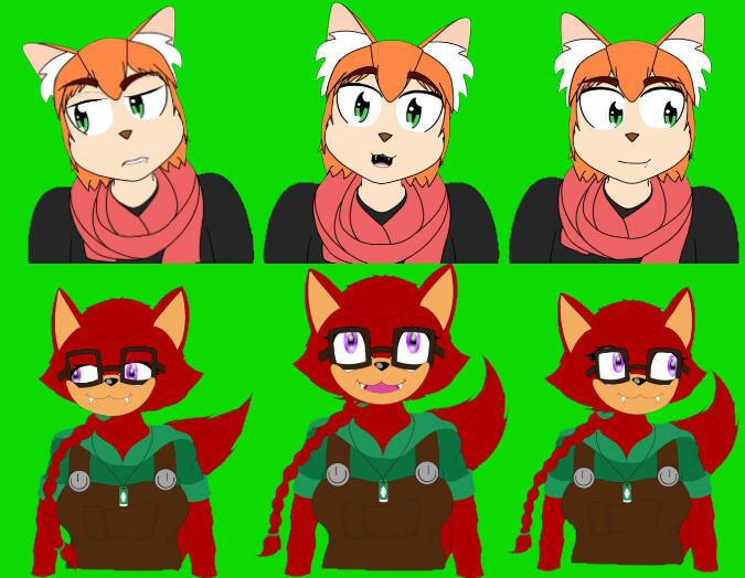 Top row: LummoxFox. Bottom row: Bridgette Wolf